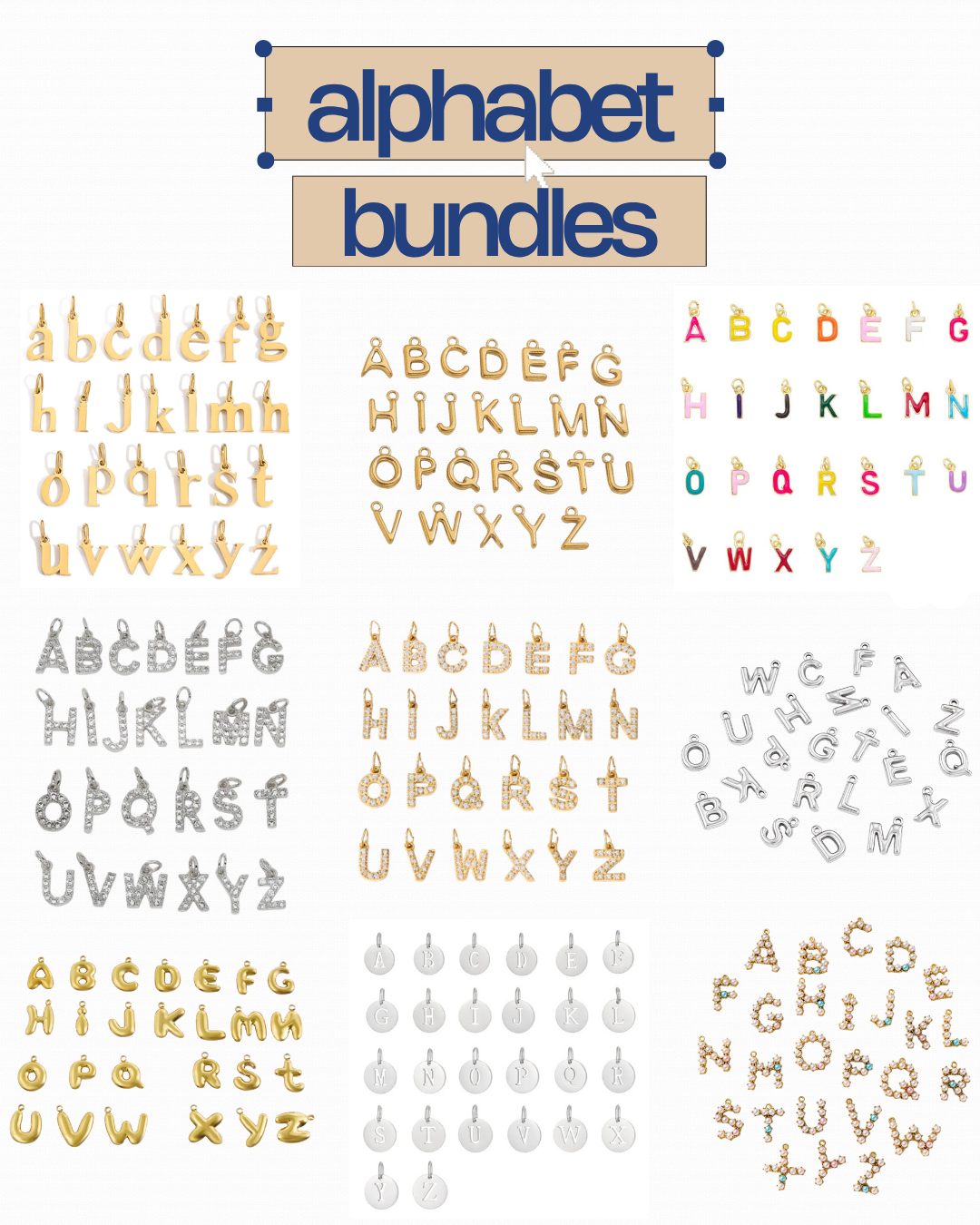 Alphabet Charm Bundles